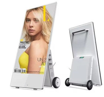 屋外蓄電池付き43型サイネージ看板（月額3万円～）